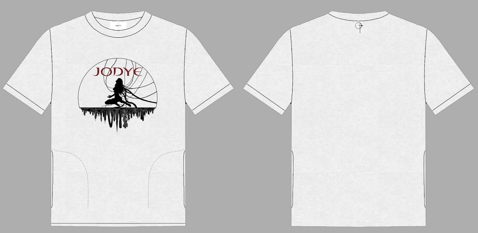 JODYE DY Side-Pocket Tee concept — front and back